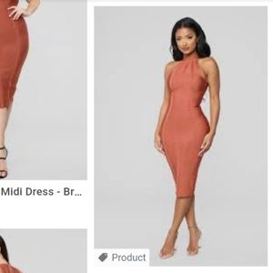 Fashion Nova Kamila Bandage Midi Dress Small